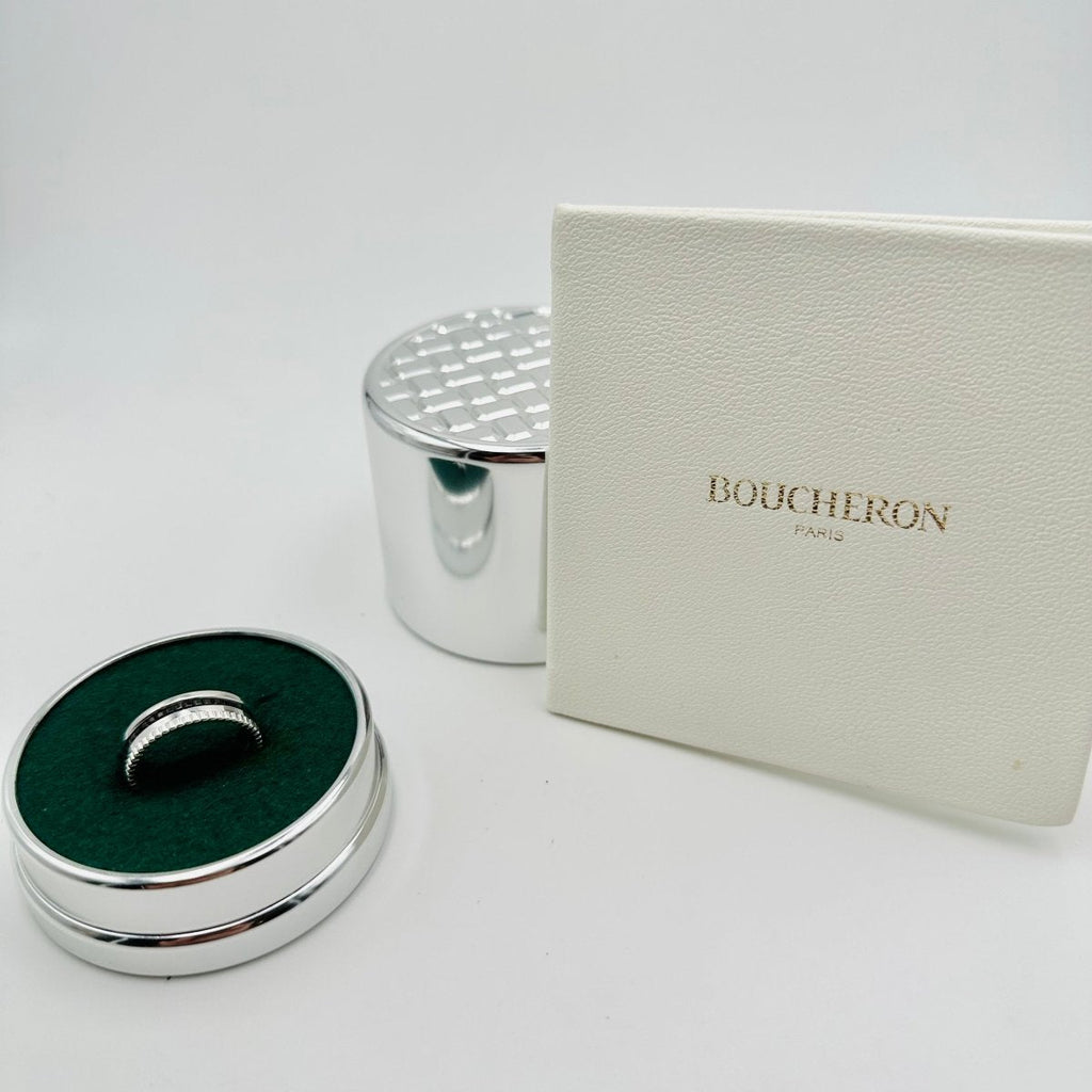 Bague BOUCHERON "Quatre Black Edition" en or blanc et PVD noir
