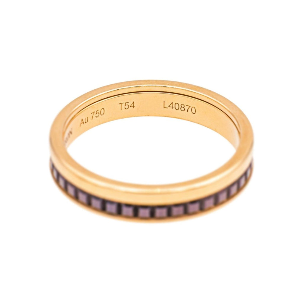 Bague Alliance BOUCHERON "Quatre Classique" en or rose et céramique