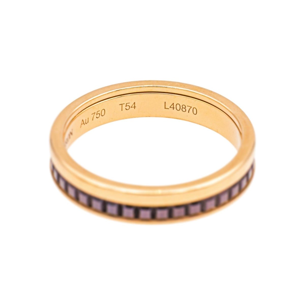 Bague Alliance BOUCHERON "Quatre Classique" en or rose et céramique