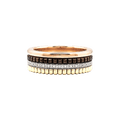 Bague Alliance BOUCHERON "Quatre Classique Small" en or blanc, or jaune, or rose et diamants