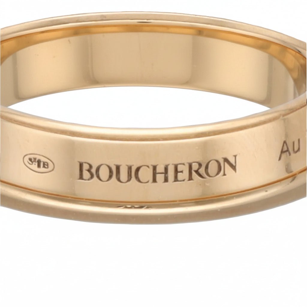 Bague Alliance BOUCHERON "Quatre" en or rose et céramique