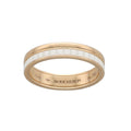 Bague Alliance BOUCHERON "Quatre" en or rose et céramique