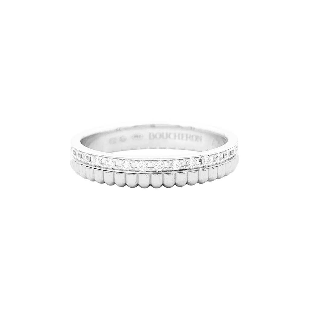 Bague Alliance BOUCHERON "Quatre Radiant Edition" en or blanc et diamants