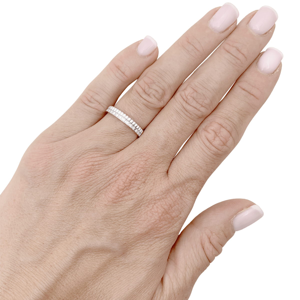 Bague Alliance BOUCHERON "Quatre Radiant Edition" en or blanc et diamants