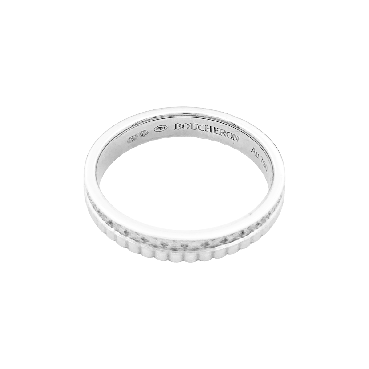 Bague Alliance BOUCHERON "Quatre Radiant Edition" en or blanc et diamants