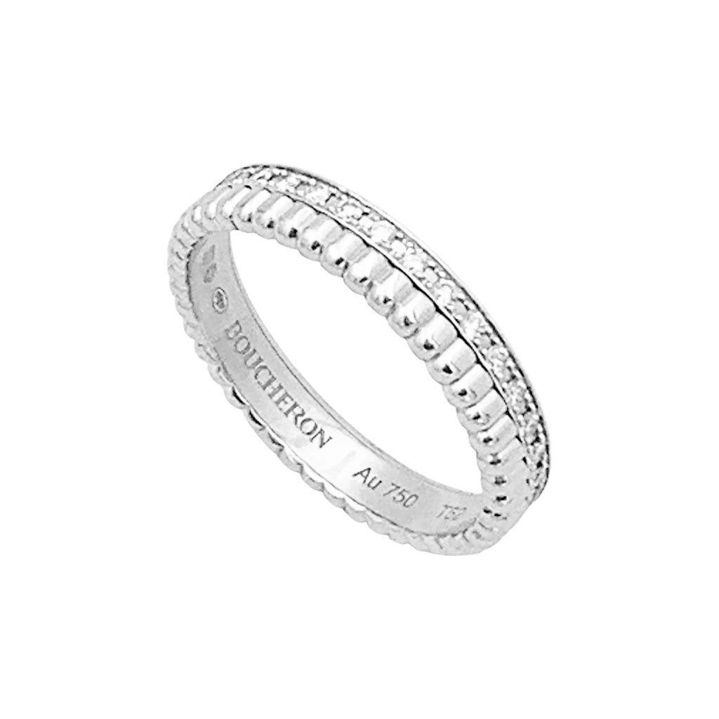 Bague Alliance BOUCHERON "Quatre Radiant Edition" en or blanc et diamants