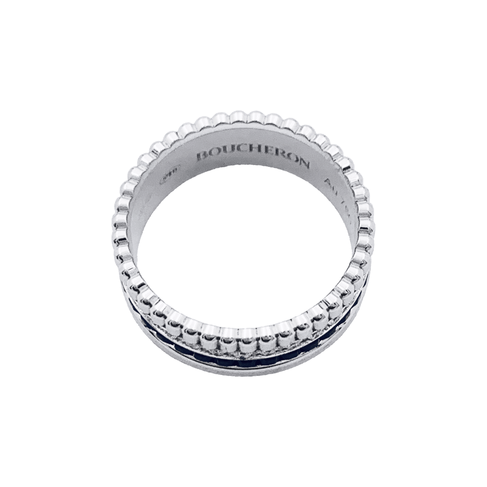 Bague Bandeau BOUCHERON "Quatre Black Édition" en or blanc et diamants