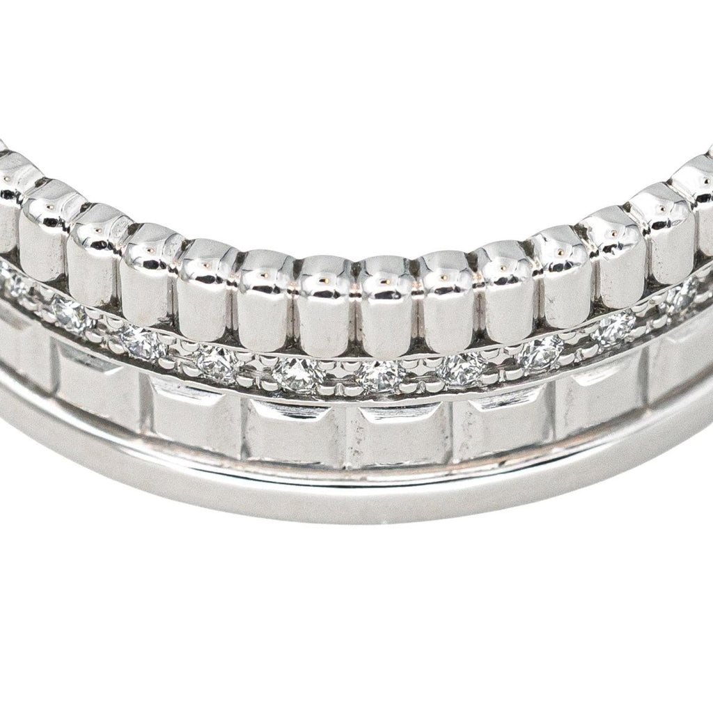 Bague Bandeau BOUCHERON "Quatre" en or blanc et diamants