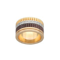 Bague Bandeau BOUCHERON "Quatre Large" en or jaune et diamants