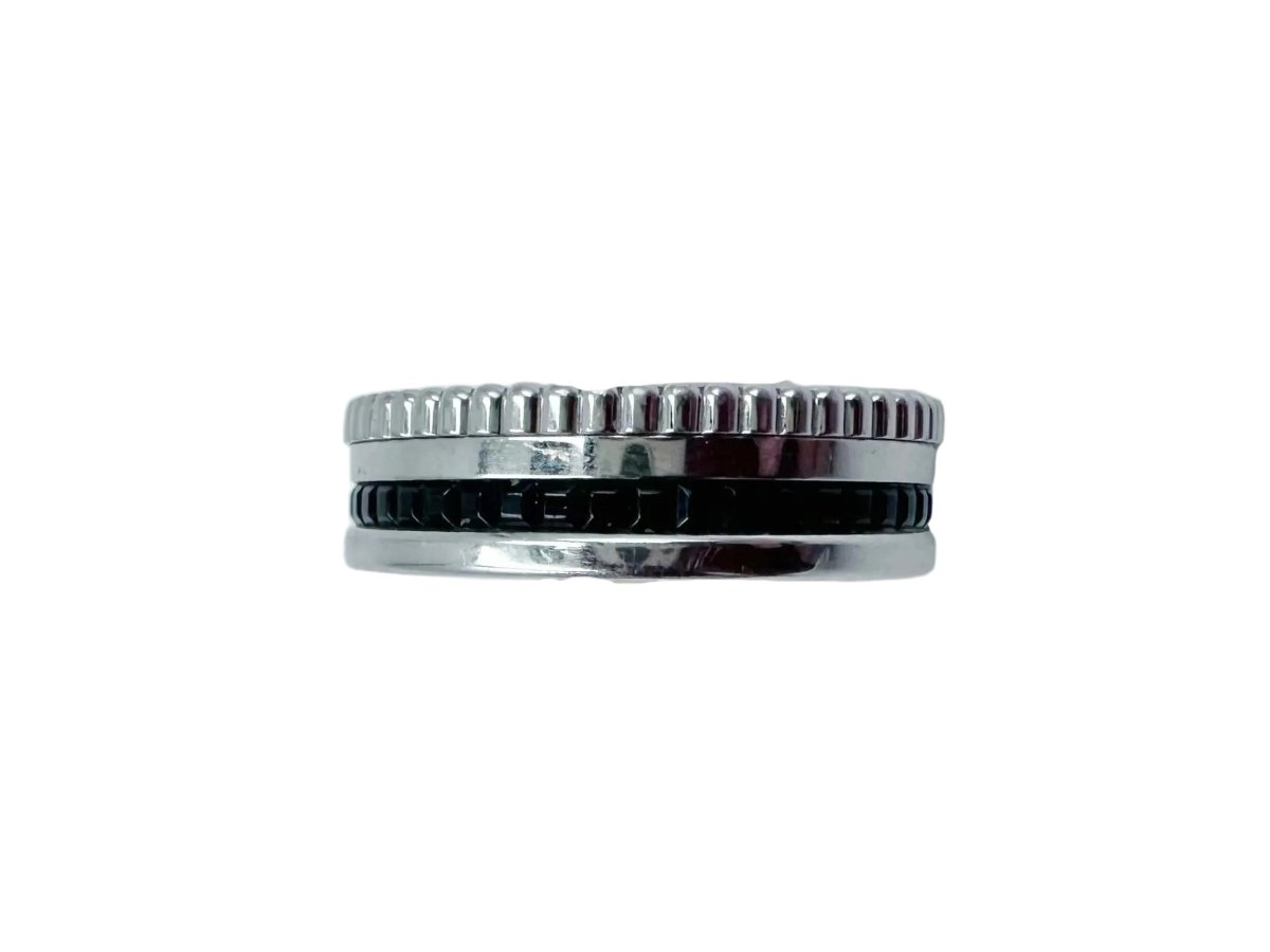 Bague BOUCHERON "Quatre Black Edition" en or blanc et PVD noir