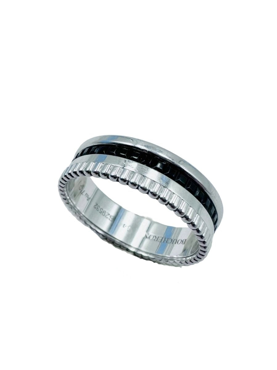 Bague BOUCHERON "Quatre Black Edition" en or blanc et PVD noir