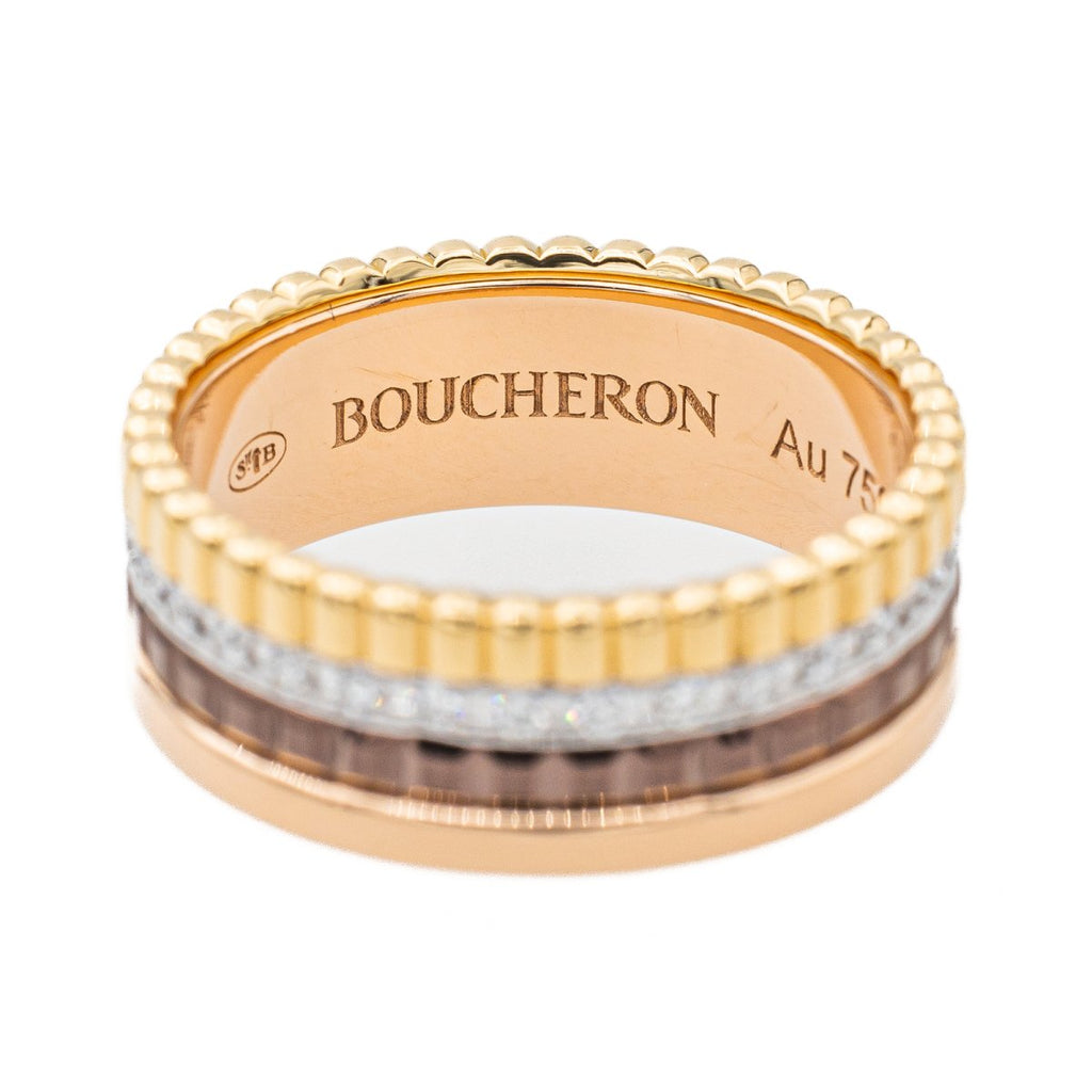 Bague BOUCHERON "Quatre" en trois ors et diamants