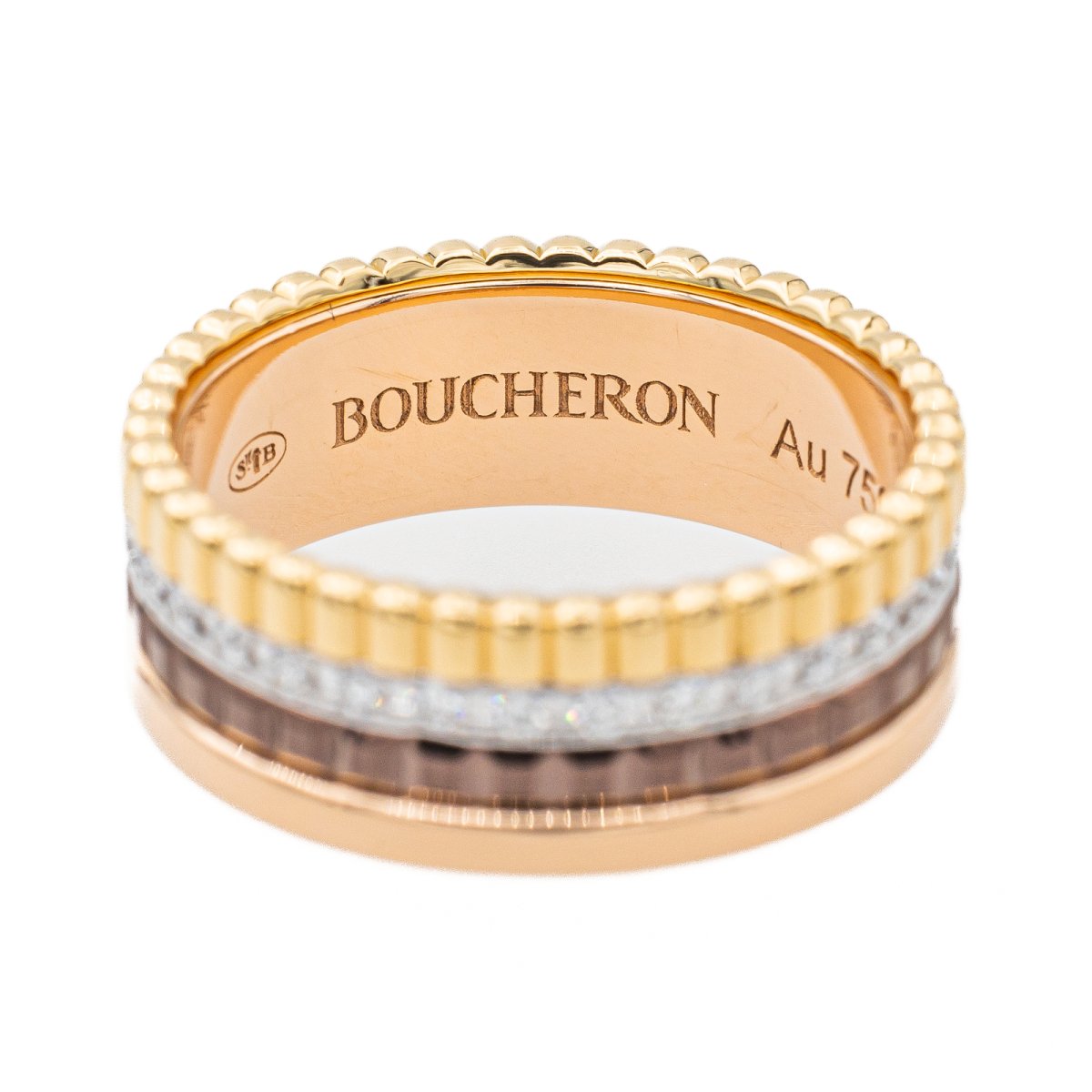 Bague BOUCHERON "Quatre" en trois ors et diamants