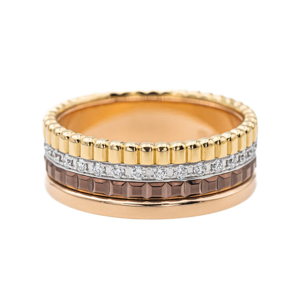 Bague BOUCHERON "Quatre" en trois ors et diamants