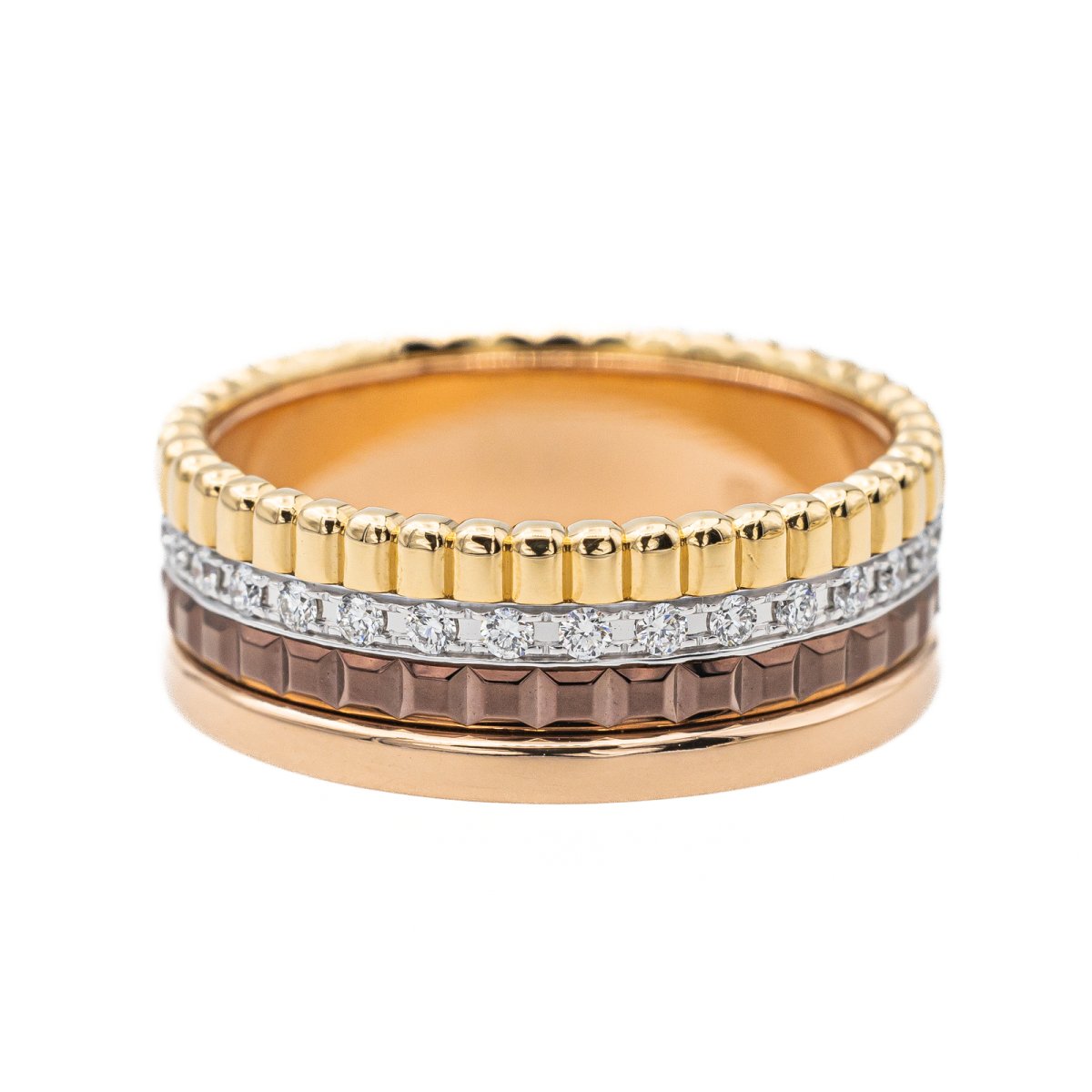 Bague BOUCHERON "Quatre" en trois ors et diamants