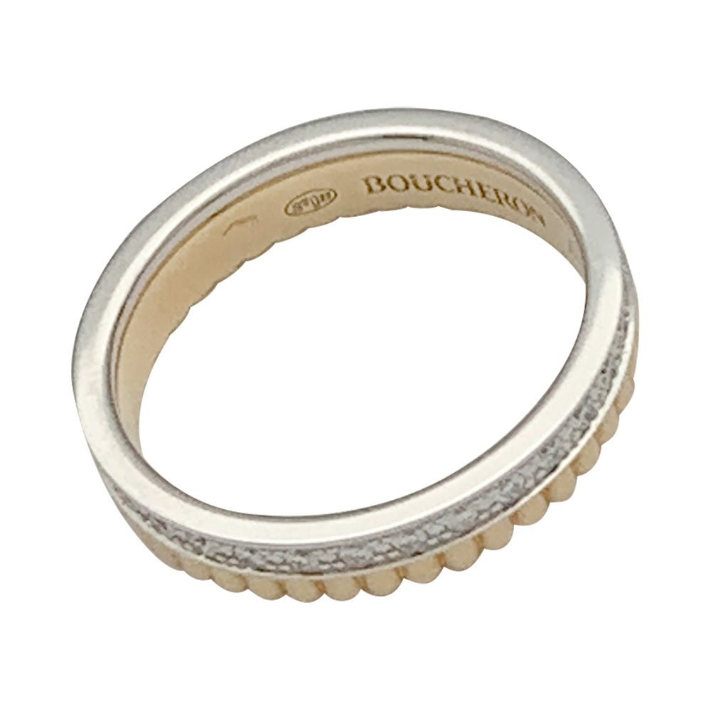 Bague Boucheron, “Quatre Radiant Edition Grosgrain”, deux ors et diamants