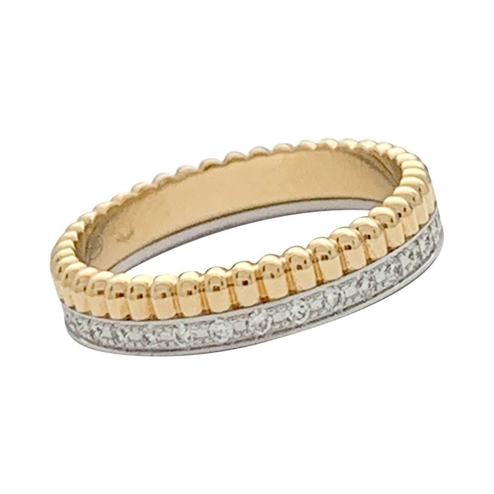 Bague Boucheron, “Quatre Radiant Edition Grosgrain”, deux ors et diamants