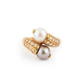 Bague BOUCHERON "Toi et Moi" en or jaune, perles et diamants