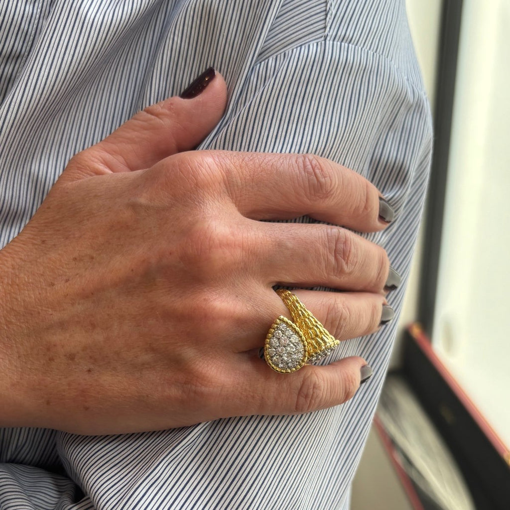 Bague Toi & Moi BOUCHERON "Serpent Bohème" en or jaune et diamants