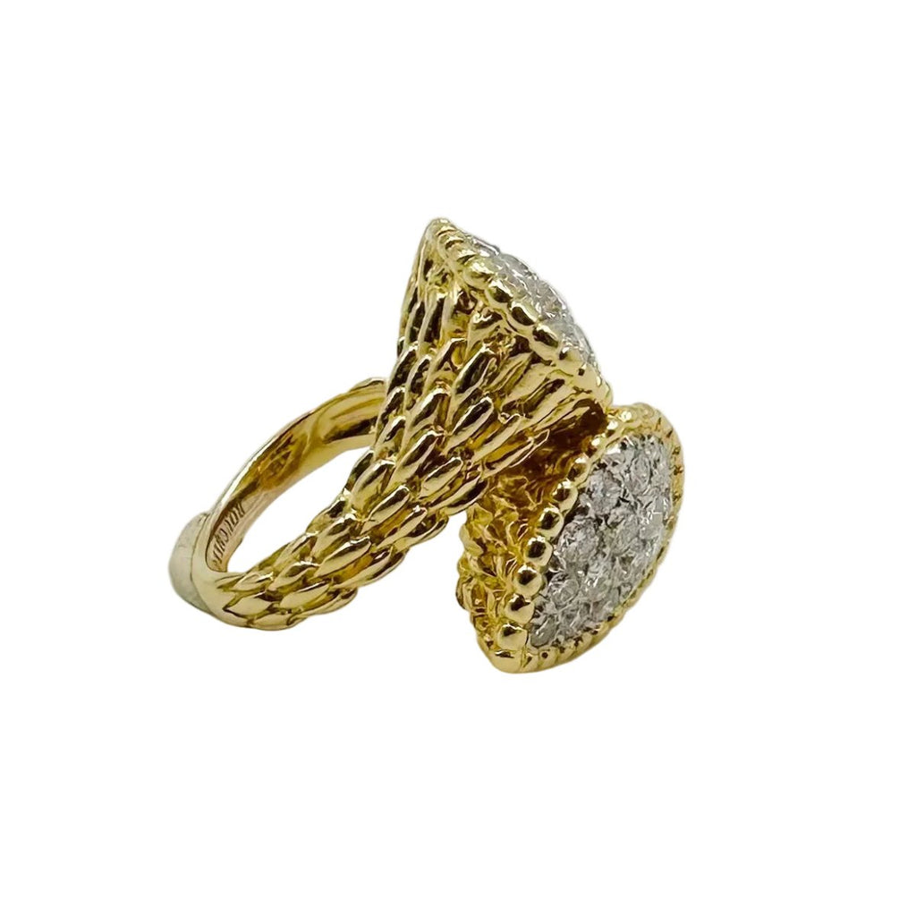 Bague Toi & Moi BOUCHERON "Serpent Bohème" en or jaune et diamants