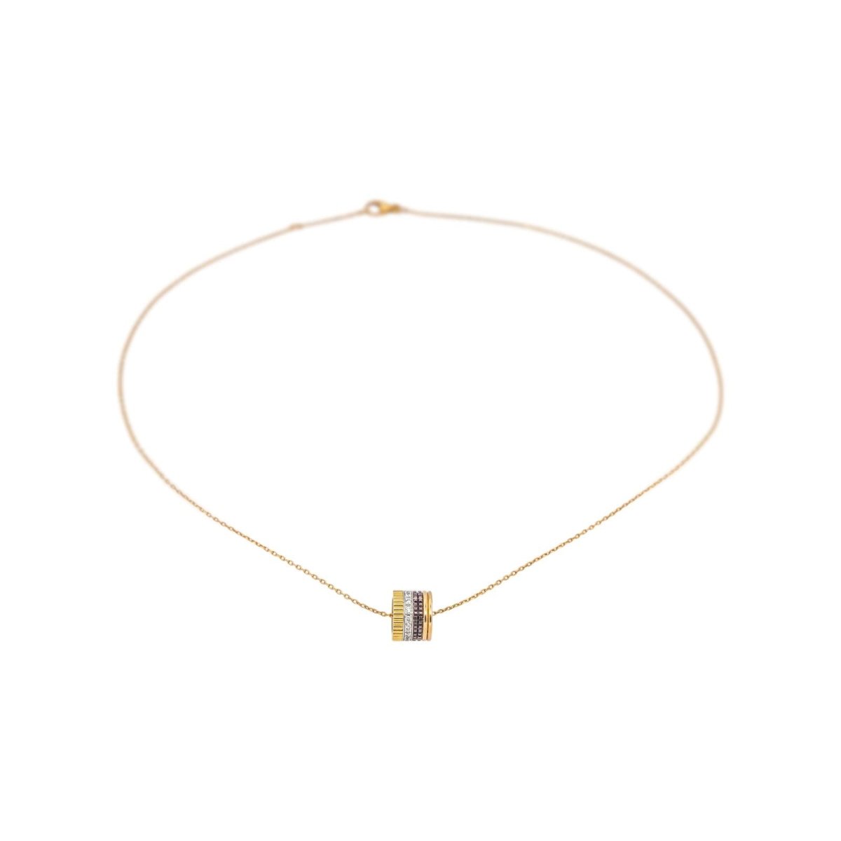 Collier Pendentif BOUCHERON "Quatre" GM en or jaune et diamants