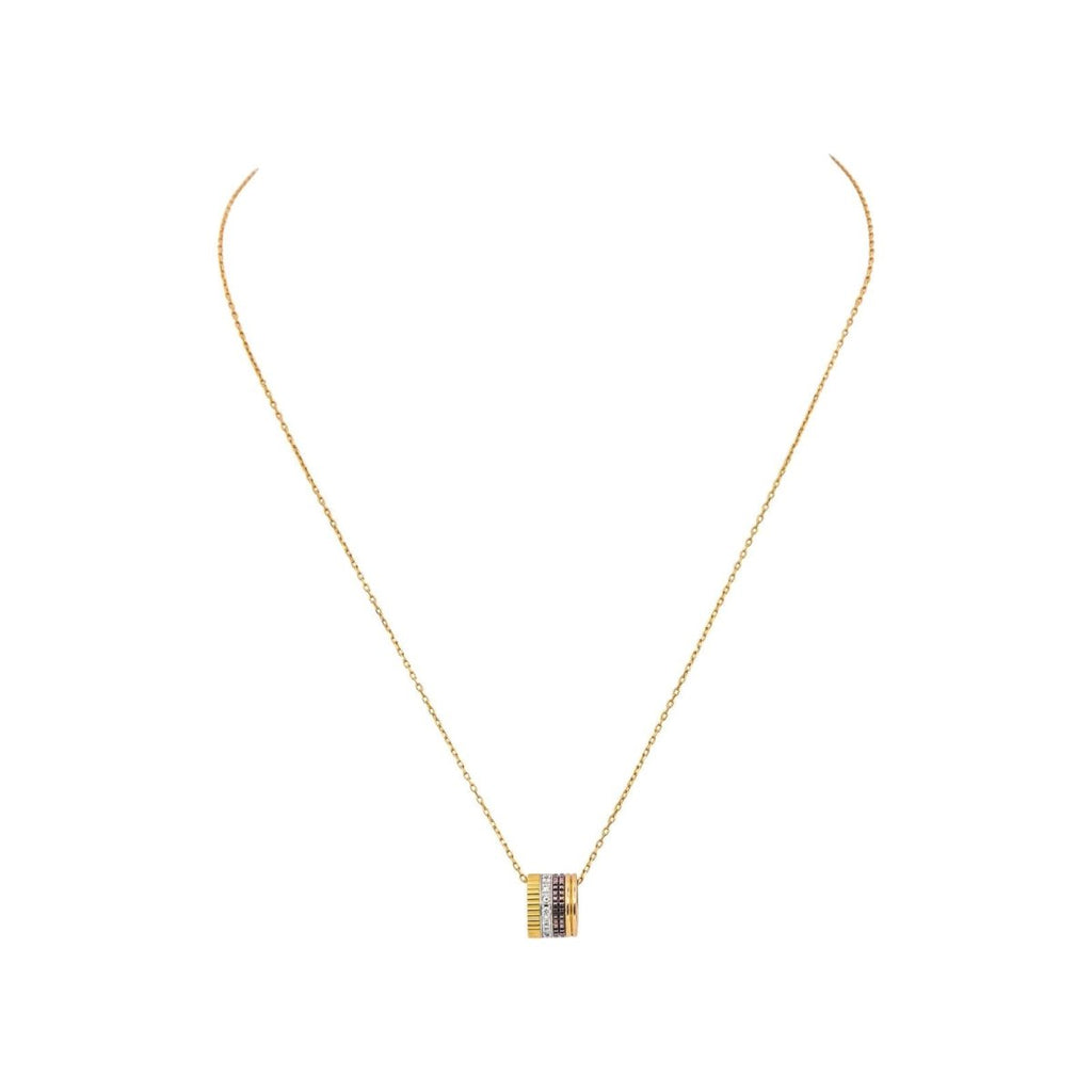 Collier Pendentif BOUCHERON "Quatre" GM en or jaune et diamants