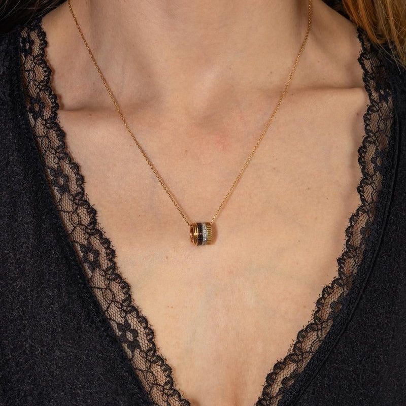 Collier Pendentif BOUCHERON "Quatre" GM en or jaune et diamants