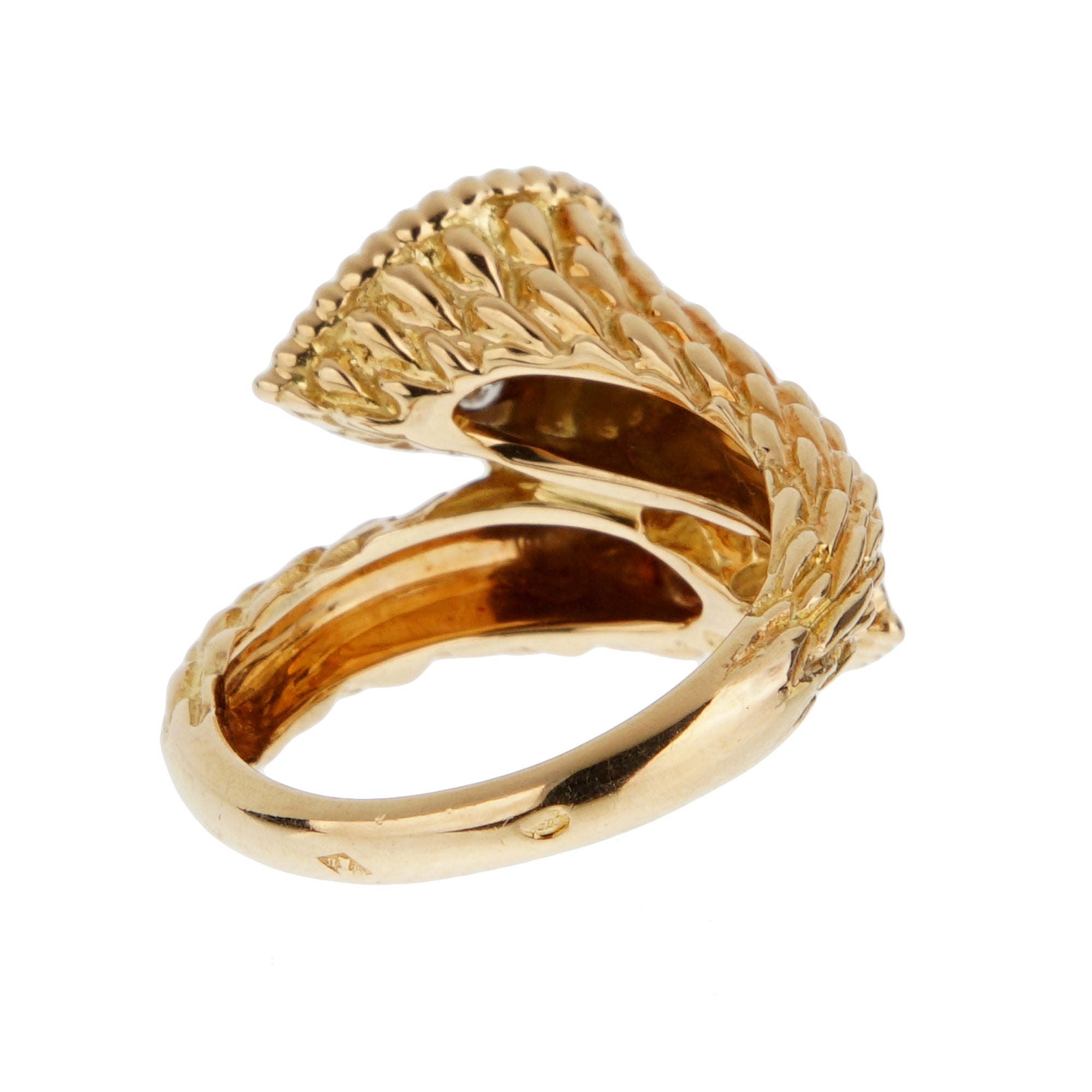 Boucheron Serpent Bohème Vintage Diamond Toi et Moi Cocktail Ring 18k Yellow Gold