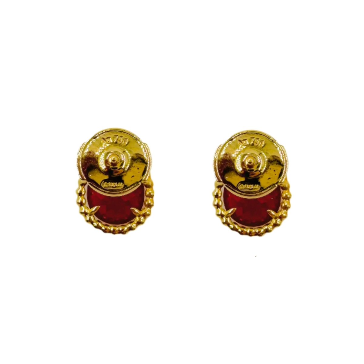 Earrings BOUCHERON in yellow gold and carnelian