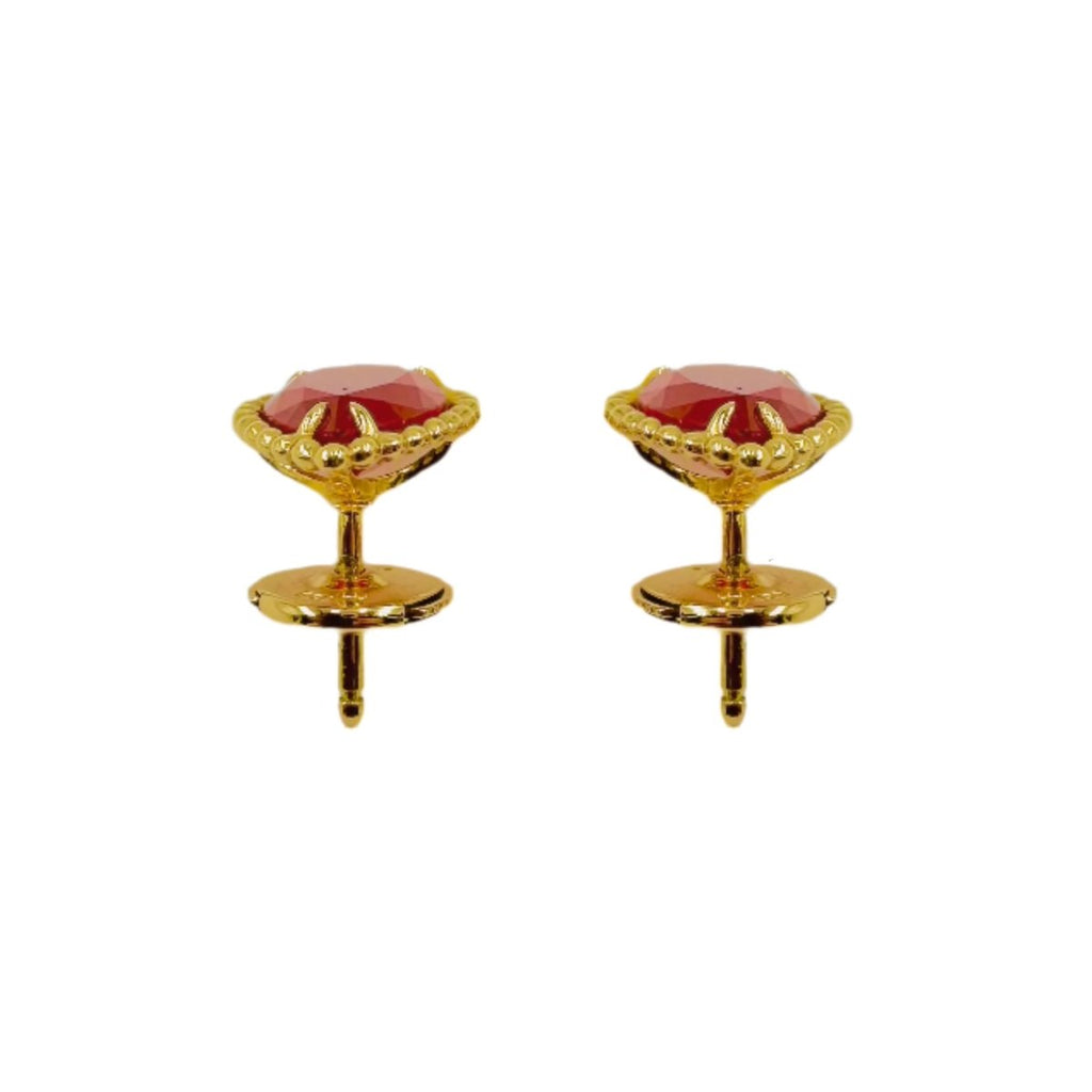 Earrings BOUCHERON in yellow gold and carnelian
