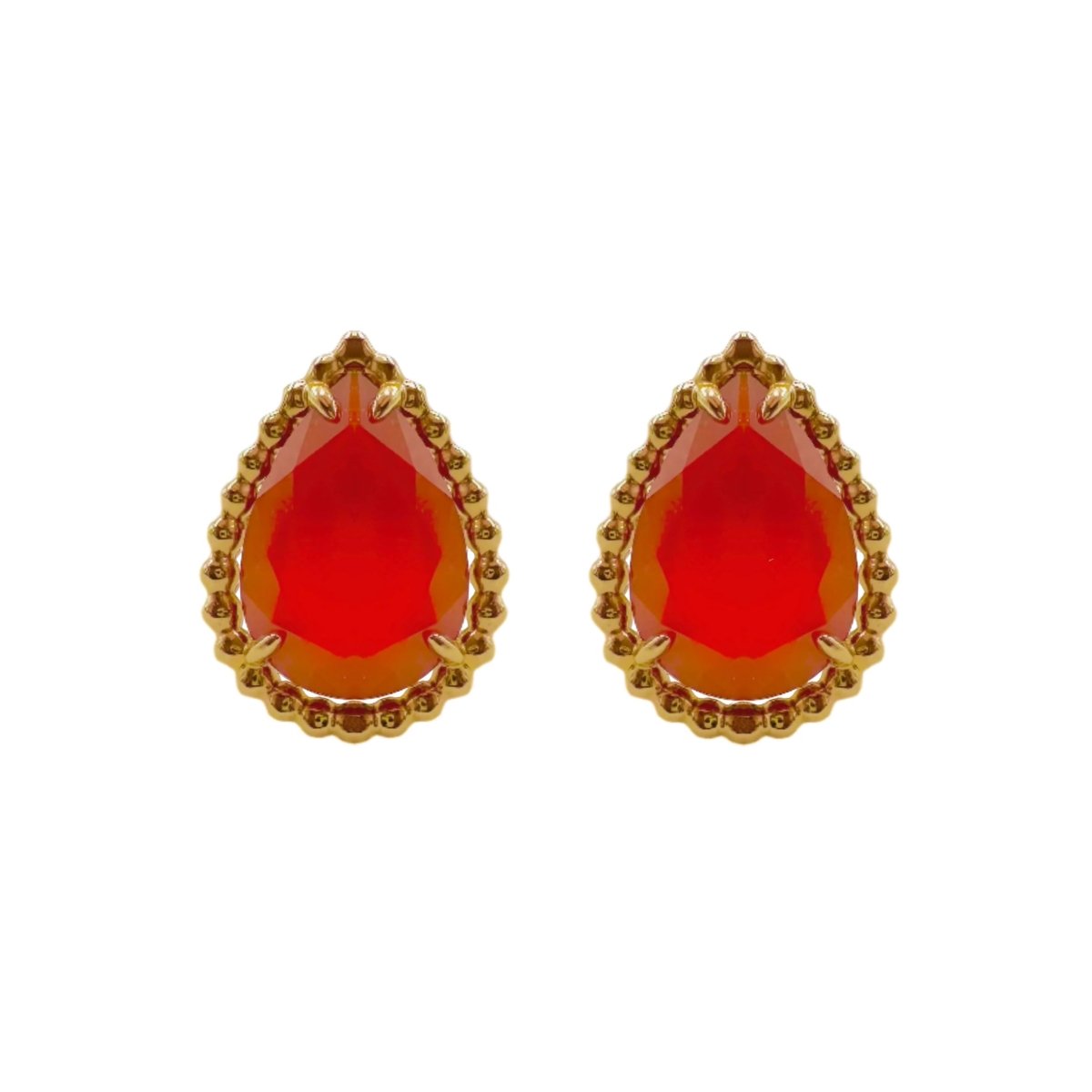 Earrings BOUCHERON in yellow gold and carnelian