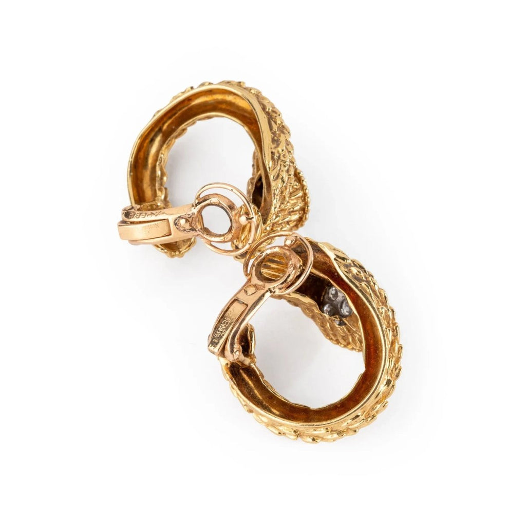 Boucles d'oreilles Clip BOUCHERON "Serpent Bohème" en or jaune et diamants
