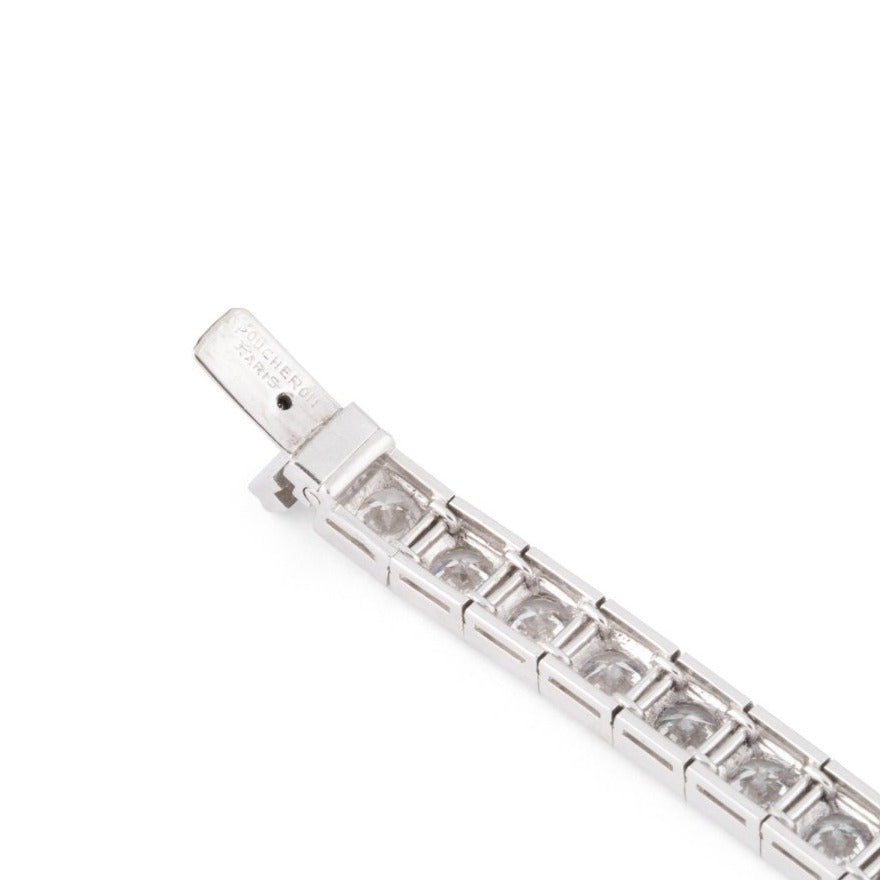 Bracelet Ligne BOUCHERON en platine et diamants