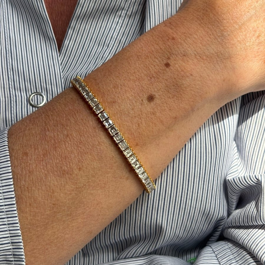 Bracelet Ligne BOUCHERON en or jaune, platine et diamants