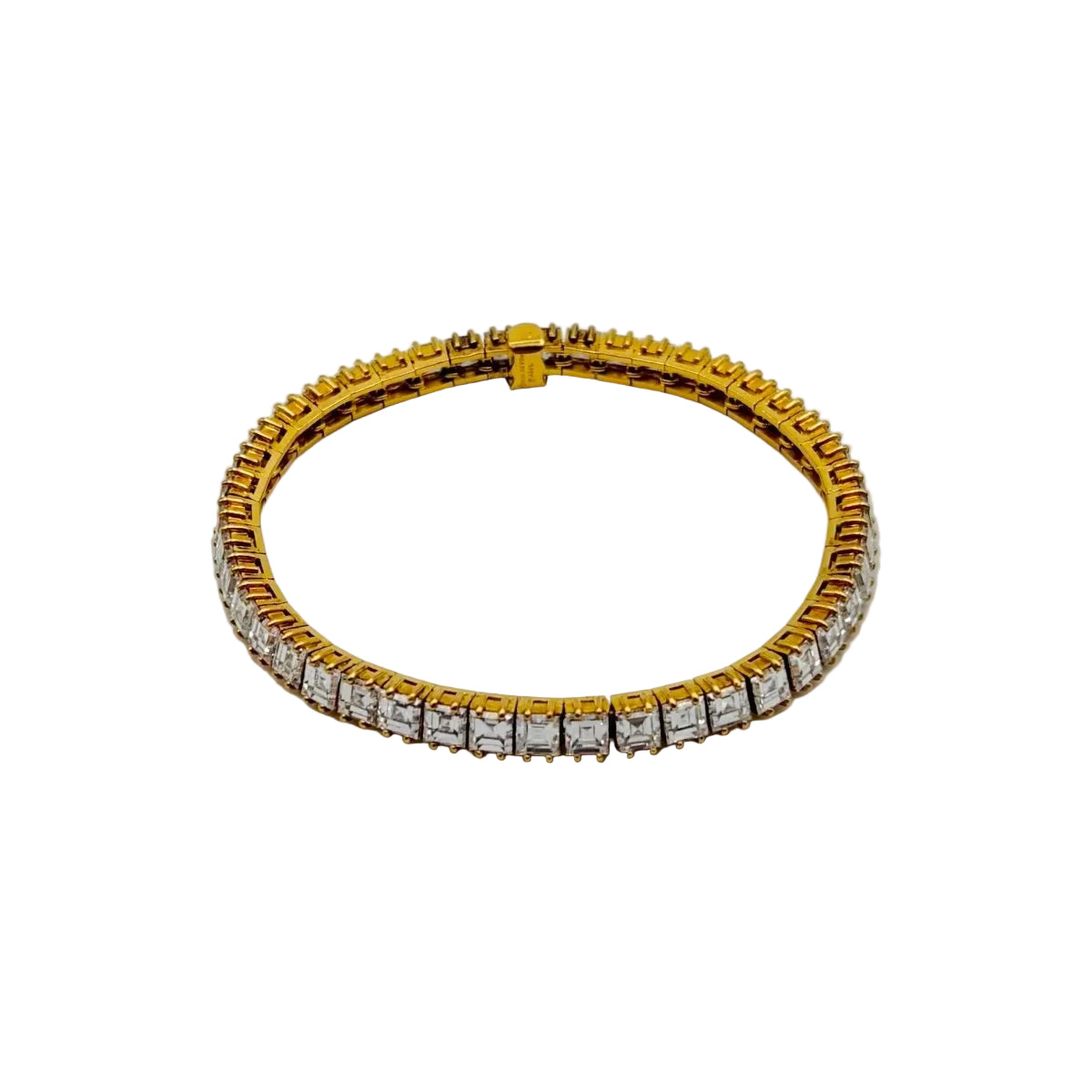 Bracelet Ligne BOUCHERON en or jaune, platine et diamants