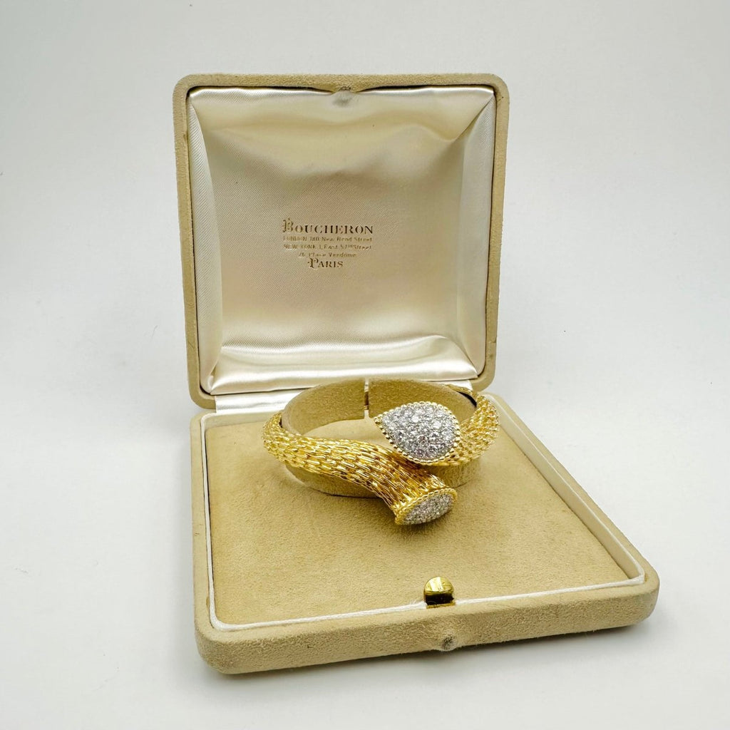 Bracelet BOUCHERON "Serpent bohème" en or jaune et diamants