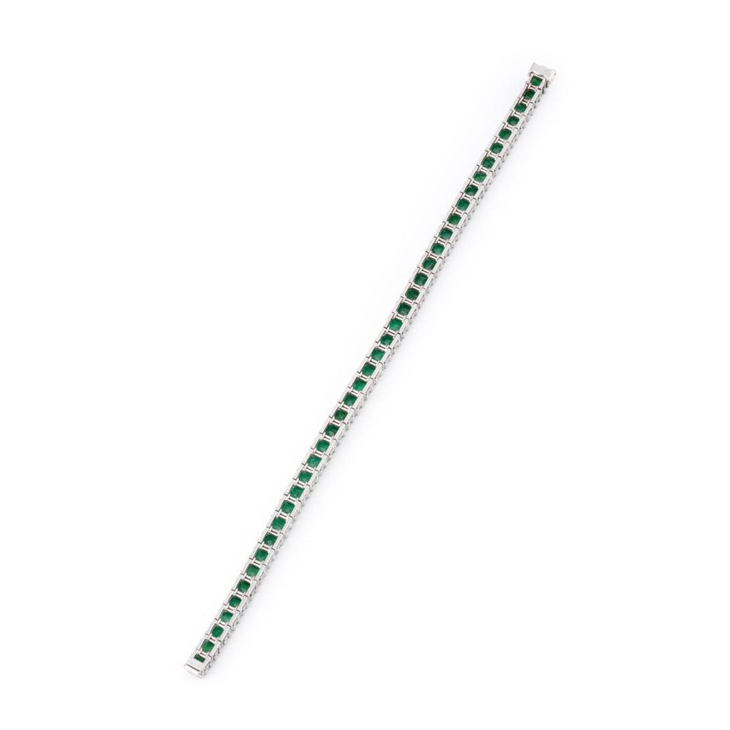 Bracelet Ligne BOUCHERON en or blanc et émeraudes