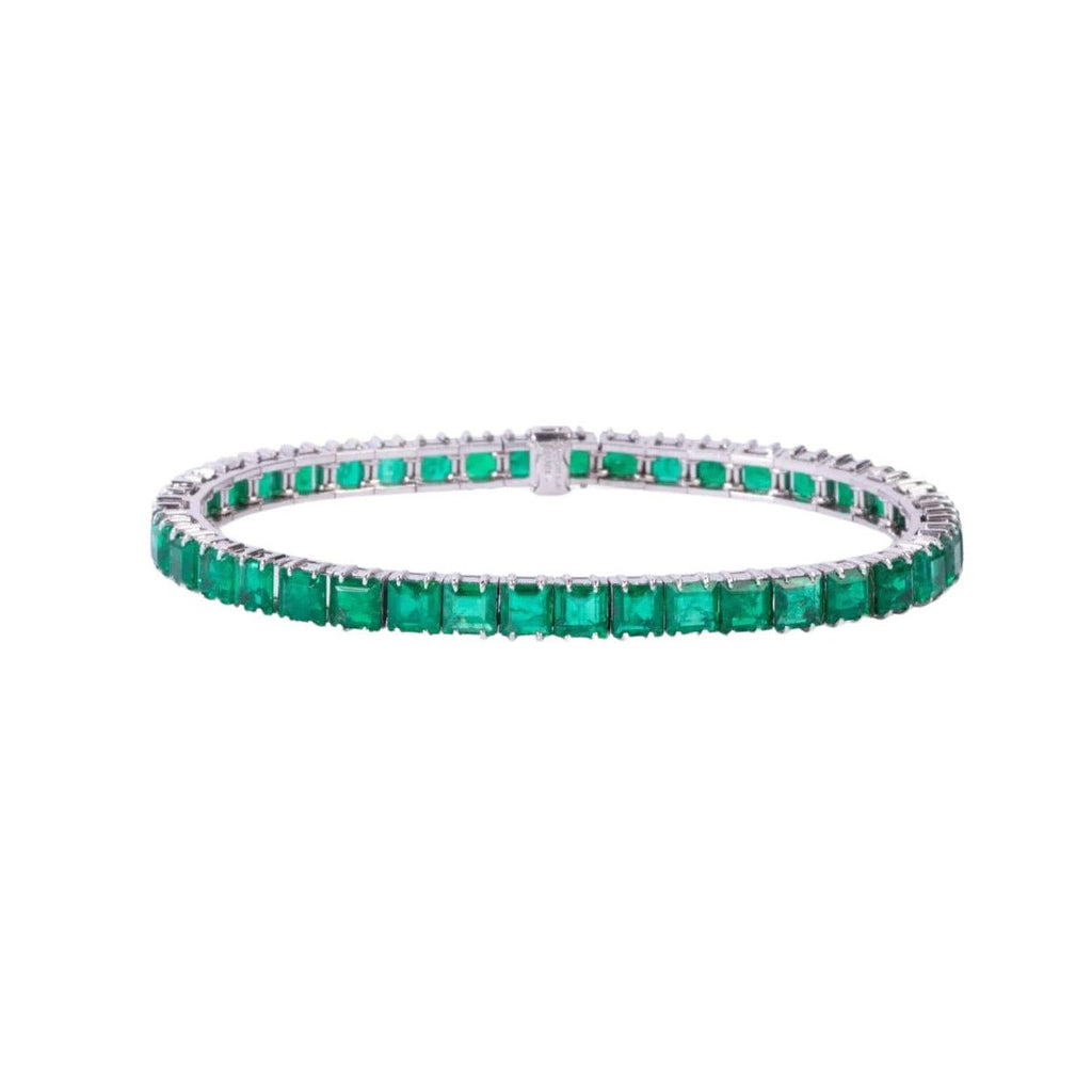 Bracelet Ligne BOUCHERON en or blanc et émeraudes