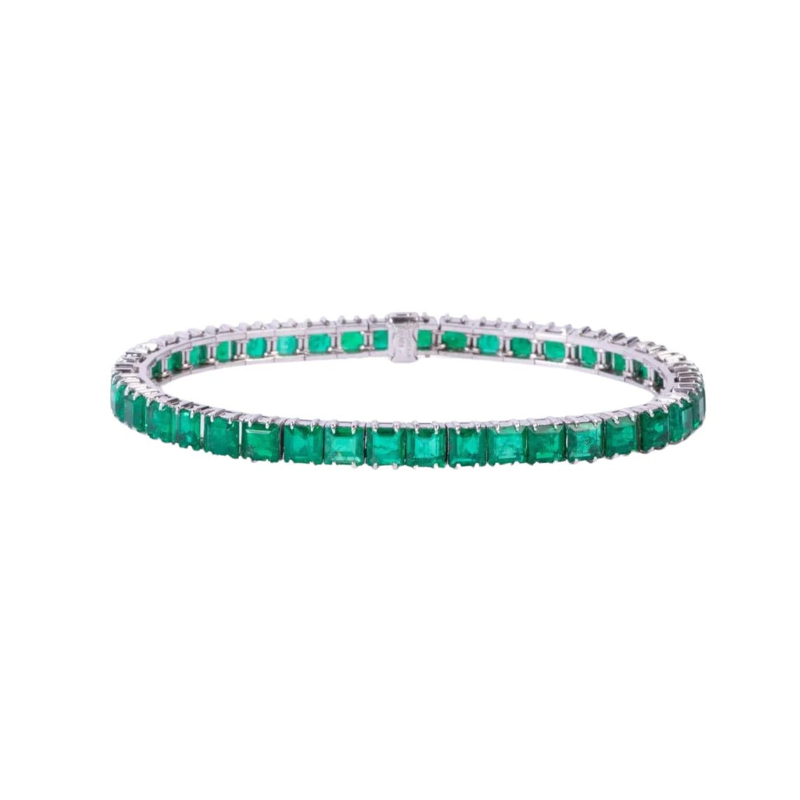 Bracelet Ligne BOUCHERON en or blanc et émeraudes