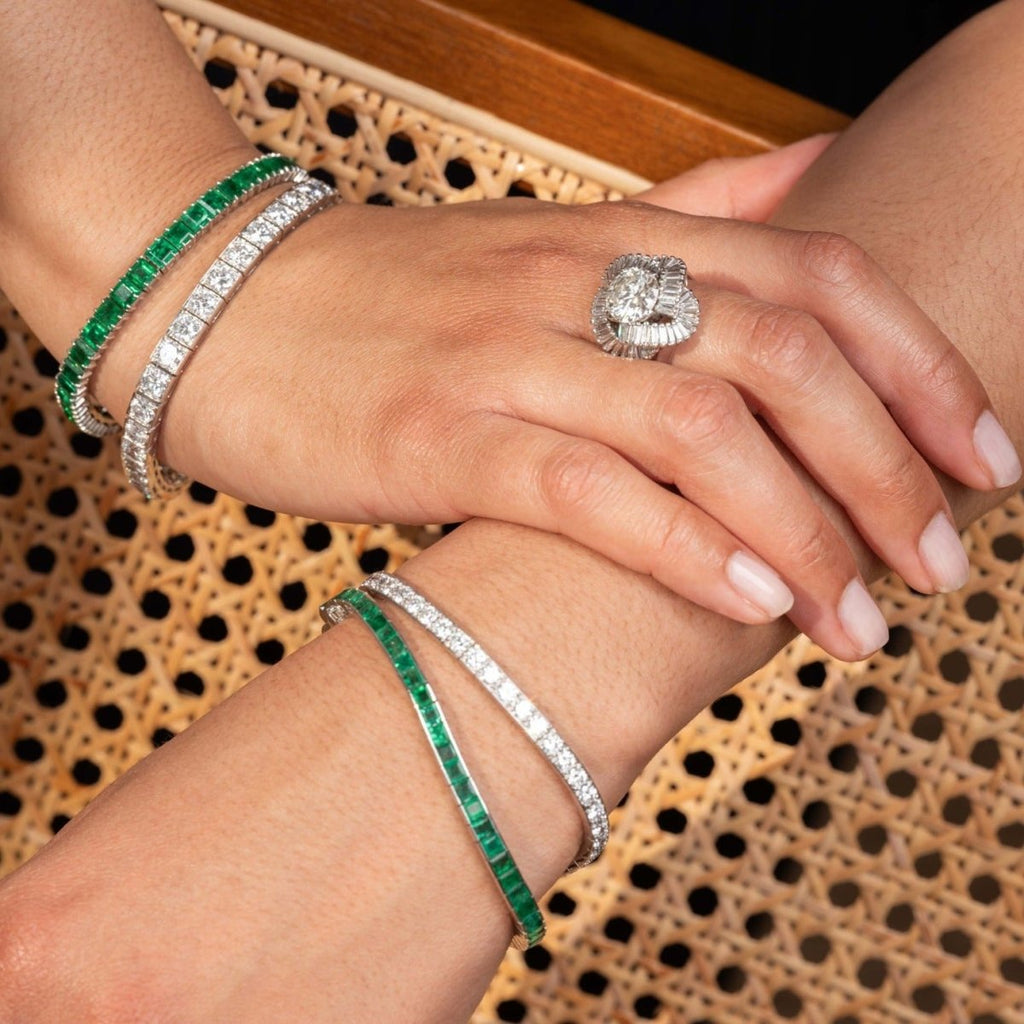 Bracelet Ligne BOUCHERON en platine et diamants