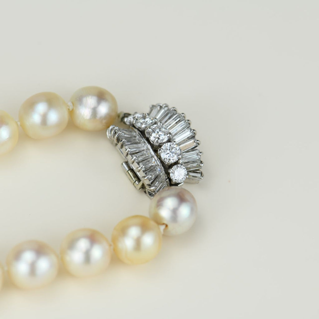 Boucheron Pearl and Diamond Platinum Necklace