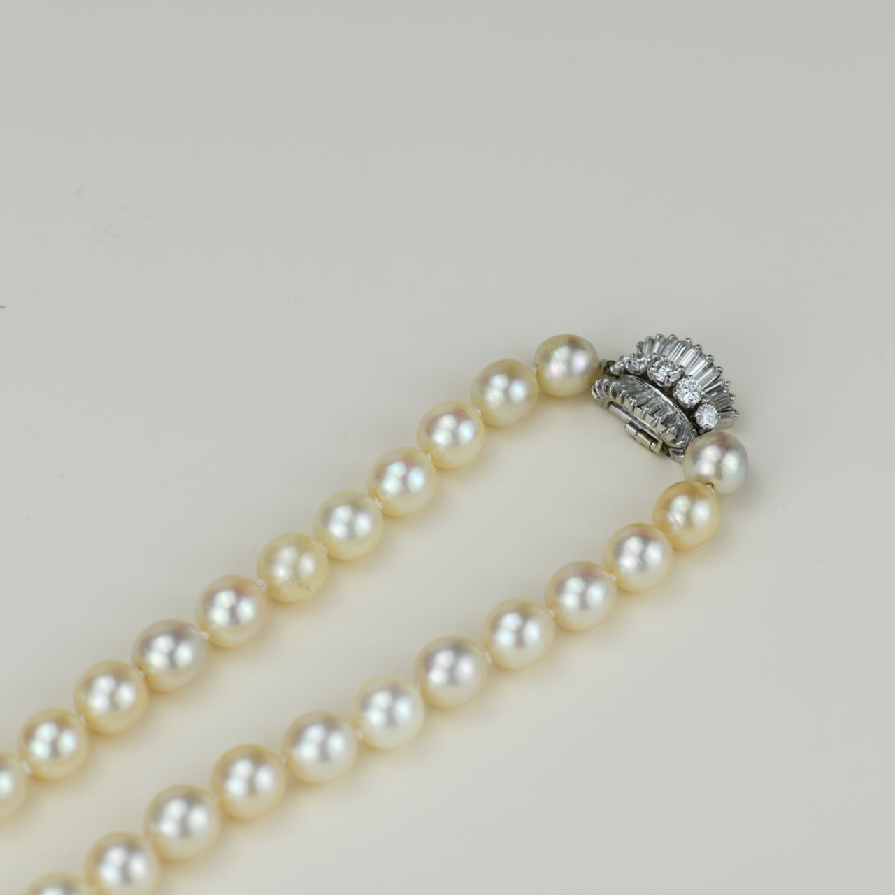 Boucheron Pearl and Diamond Platinum Necklace
