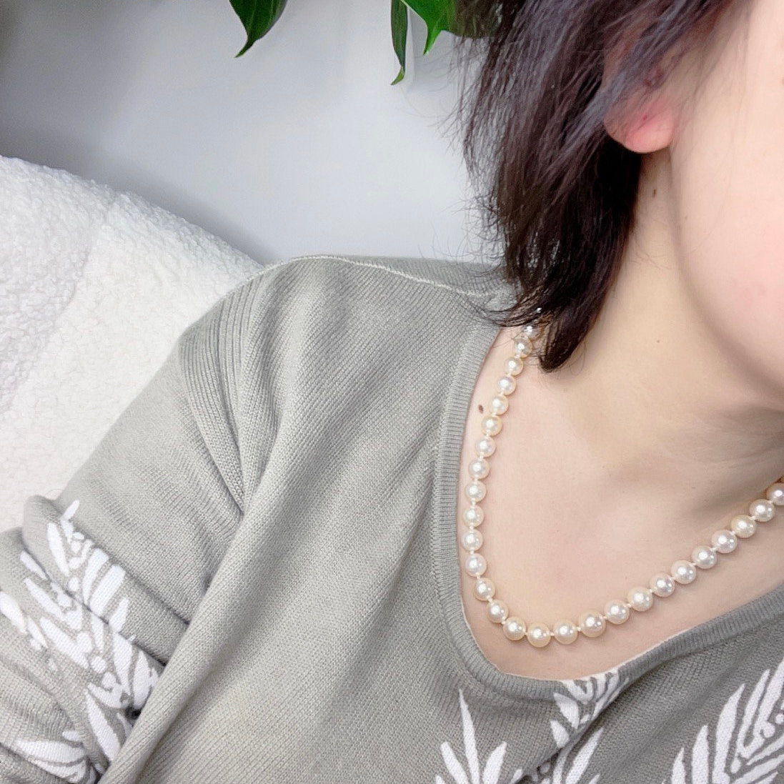 Boucheron Pearl and Diamond Platinum Necklace