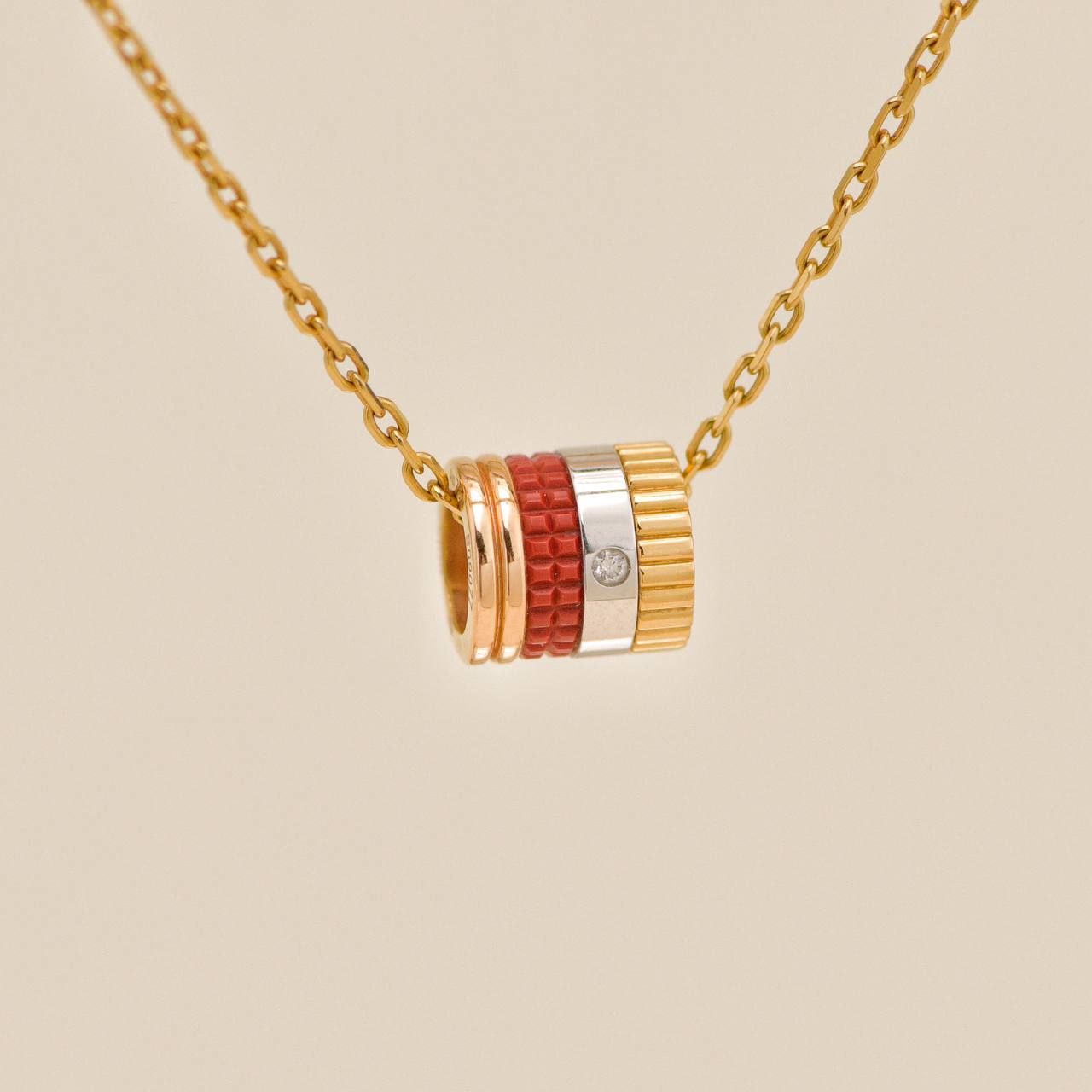 Boucheron Quatre Pendant Necklace Red Edition Mini