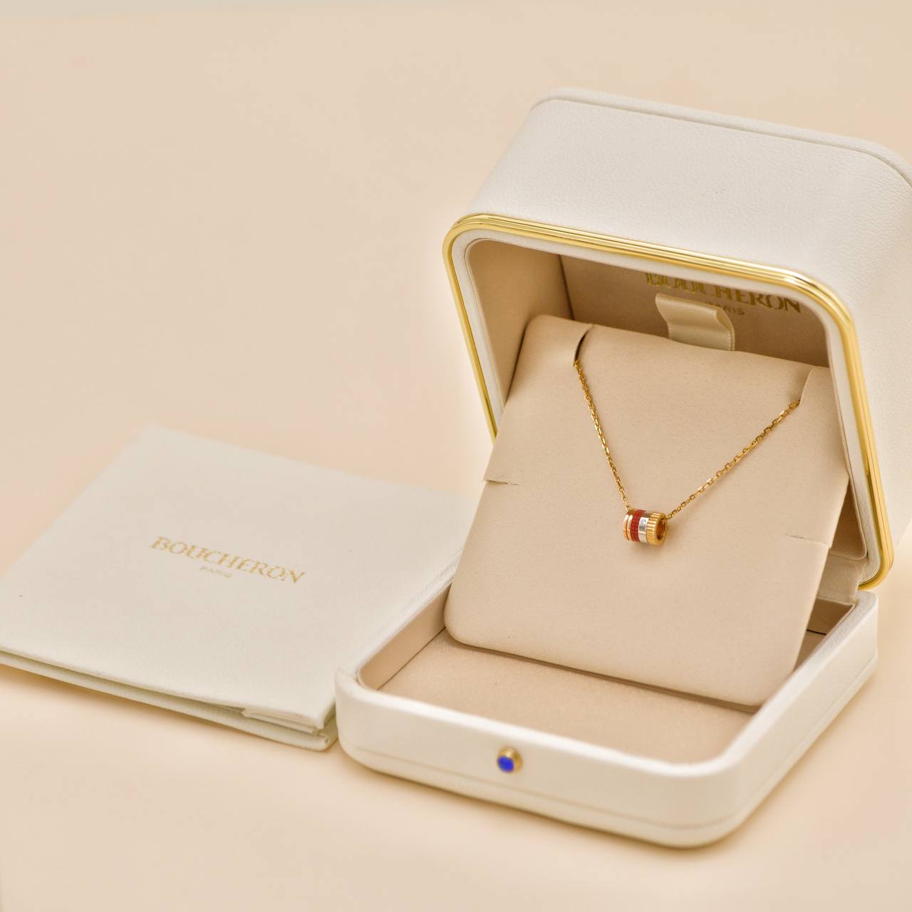Boucheron Quatre Pendant Necklace Red Edition Mini