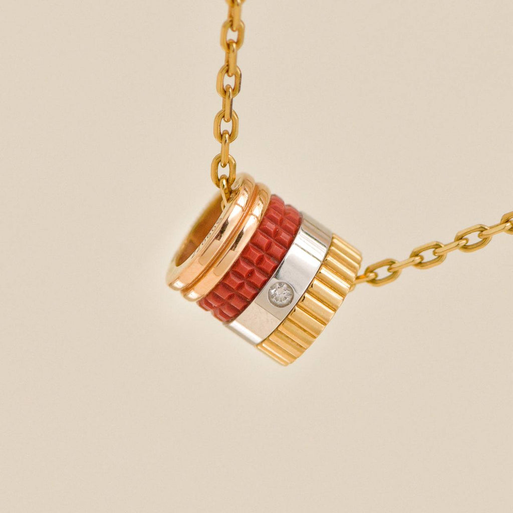 Boucheron Quatre Pendant Necklace Red Edition Mini