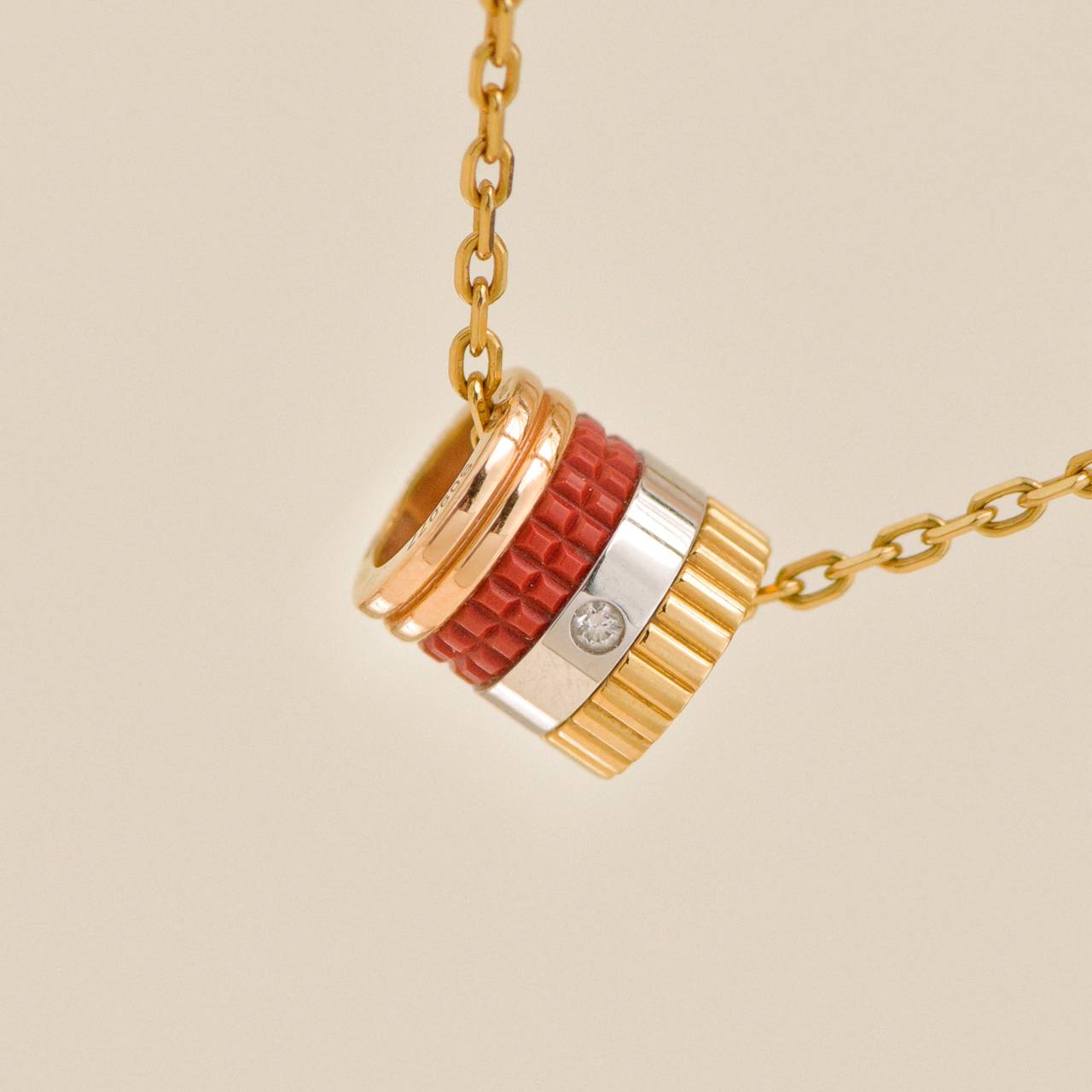 Boucheron Quatre Pendant Necklace Red Edition Mini
