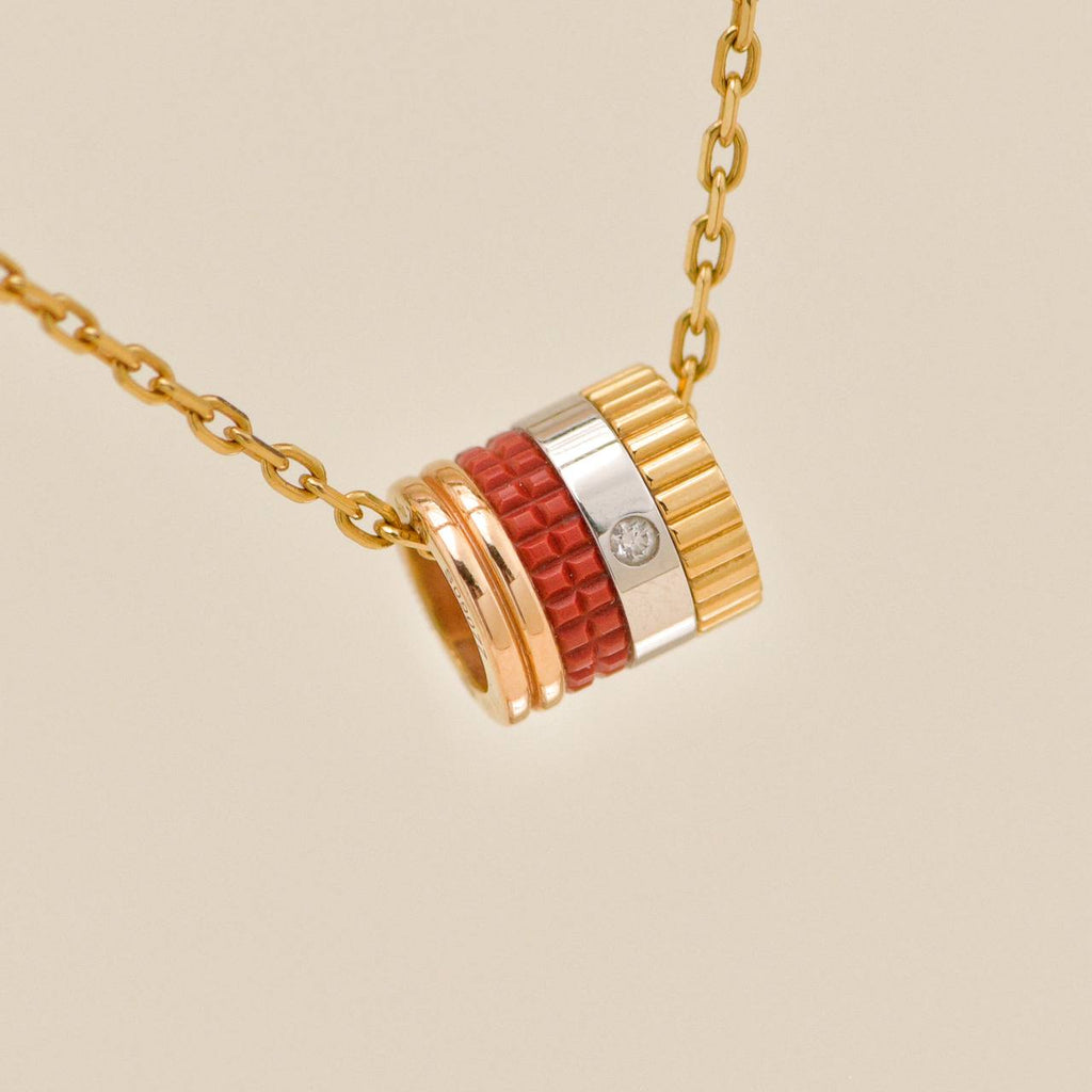 Boucheron Quatre Pendant Necklace Red Edition Mini