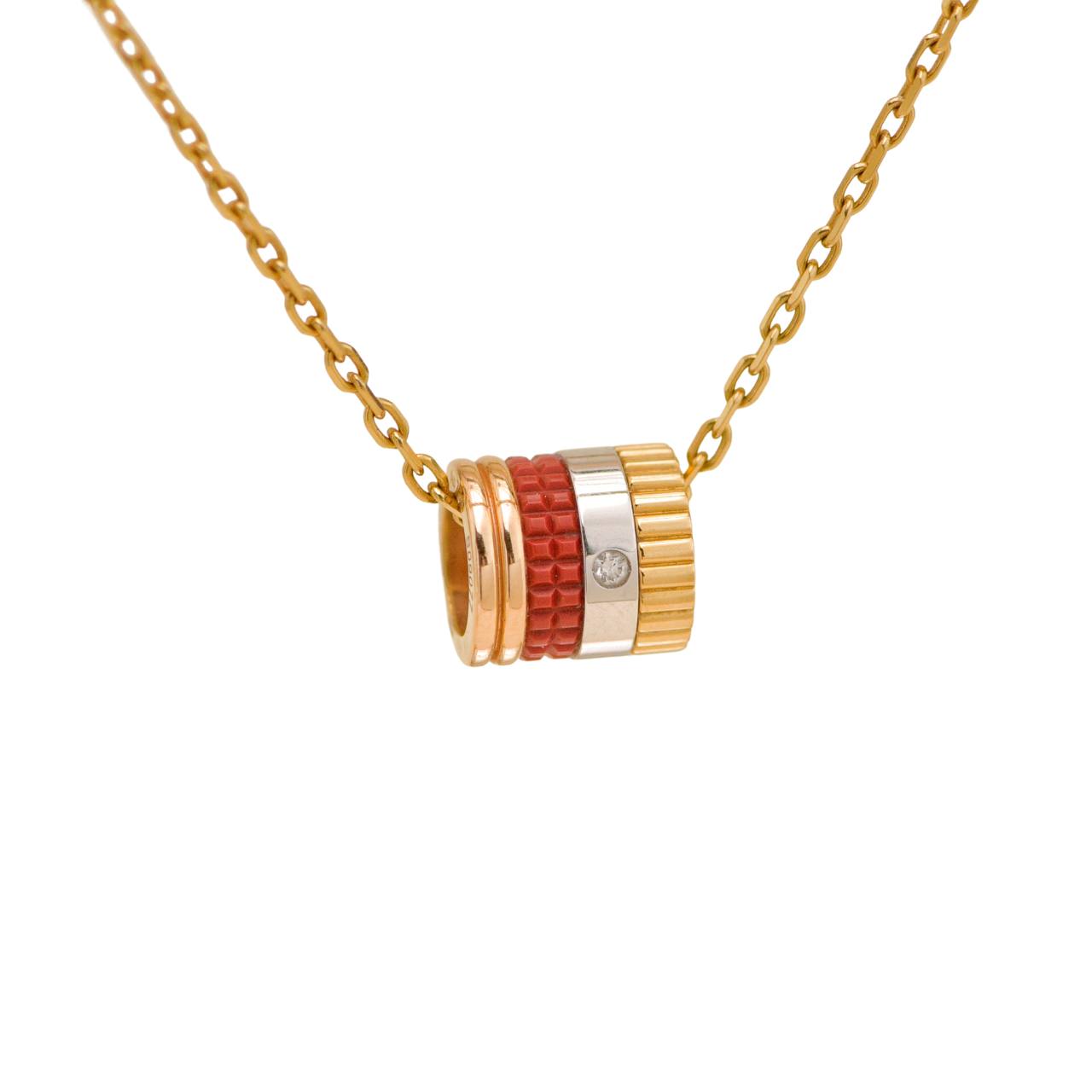 Boucheron Quatre Pendant Necklace Red Edition Mini