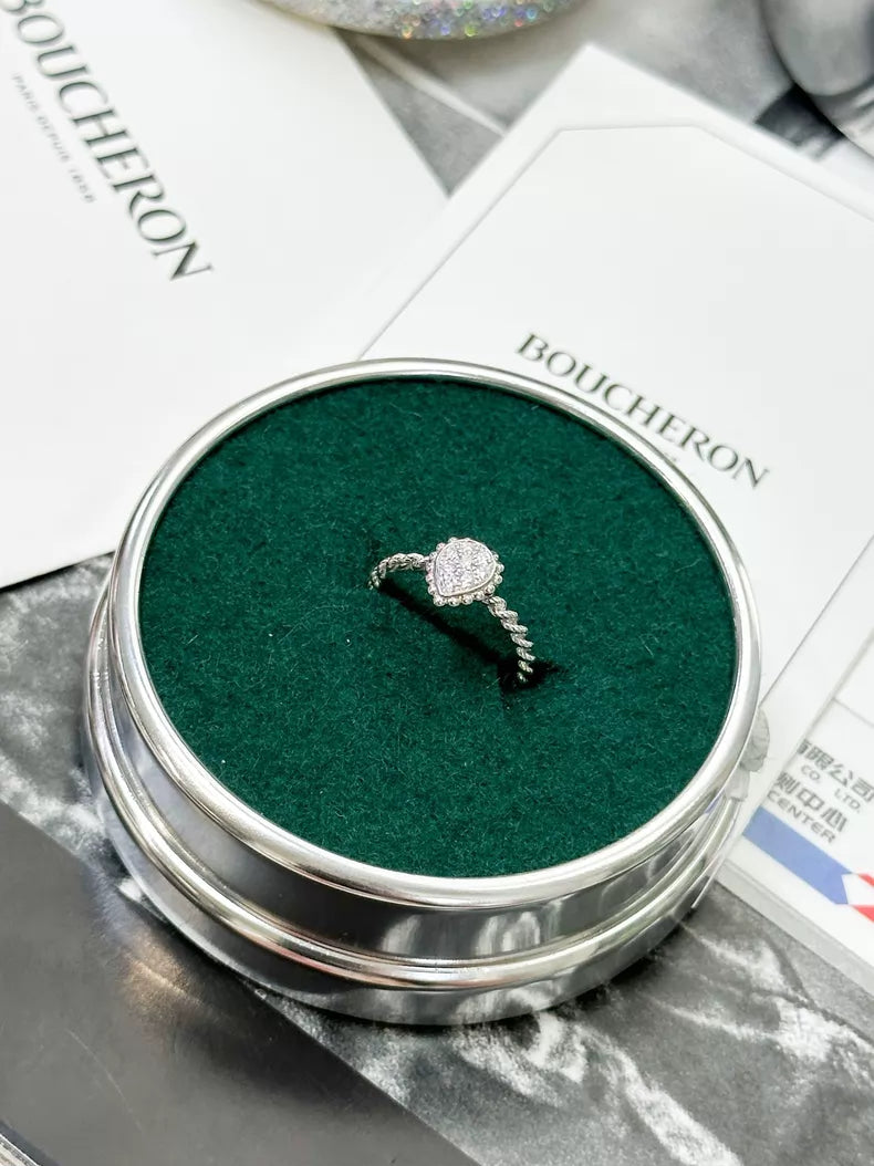 Boucheron Serpent Boheme white gold full-diamond ring